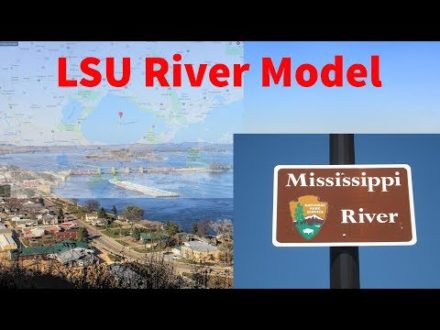 $18 Million LSU Exact Mississippi River Model:  No Curvature