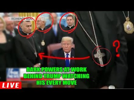 These 3 “Men in Black” with Trump are Luciferian. Pray for him!
