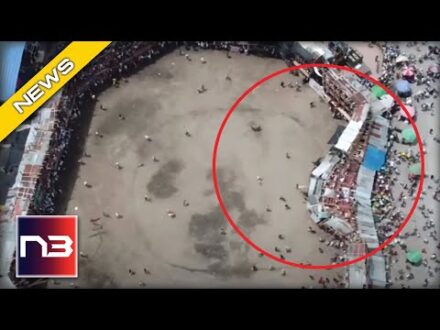 HUNDREDS Injured When Stadium Collapses Seen On Drone Video During Bullfight