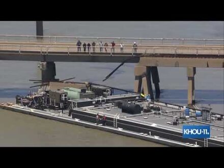 Galveston, TX: Barge Hits Pelican Island Causeway, Leaking Chemicals, Closes Bridge